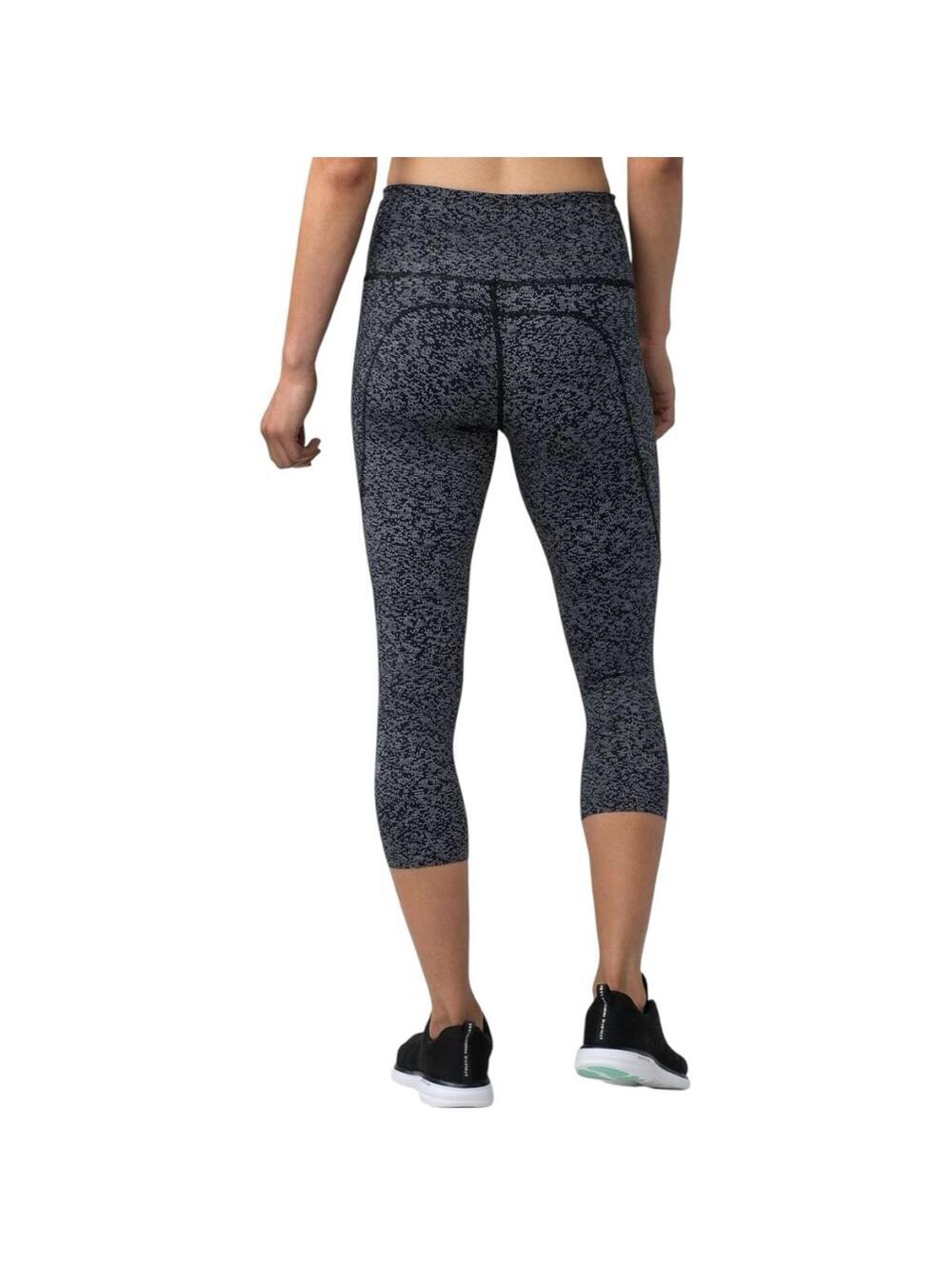 Lululemon Fast & Free Crop II Nulux 19"" size 4 in Soundwave Alpine White Black - Picture 3 of 8